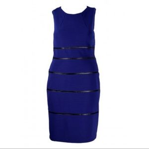 Kasper Sleeveless Dress Galaxy Blue/Black